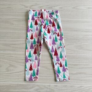 Cat & Jack Baby Girl Christmas Tree Rainbow Leggings – Size 2T